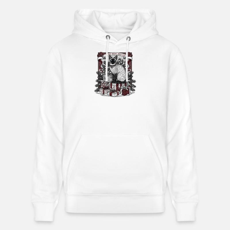 Cadeaux pour chats Silent Night - Sweat à capuche bio CRUISER Stanley/Stella Unisexe - blanc