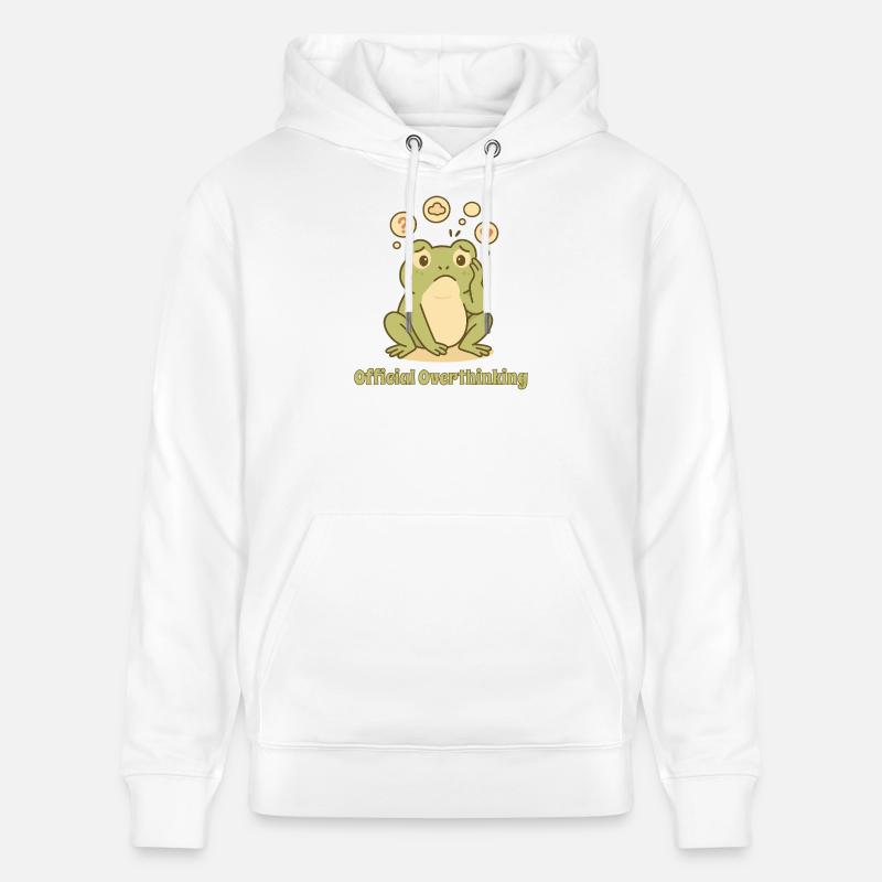 Grenouille réfléchie – Conception trop réfléchie - Sweat à capuche bio CRUISER Stanley/Stella Unisexe - blanc