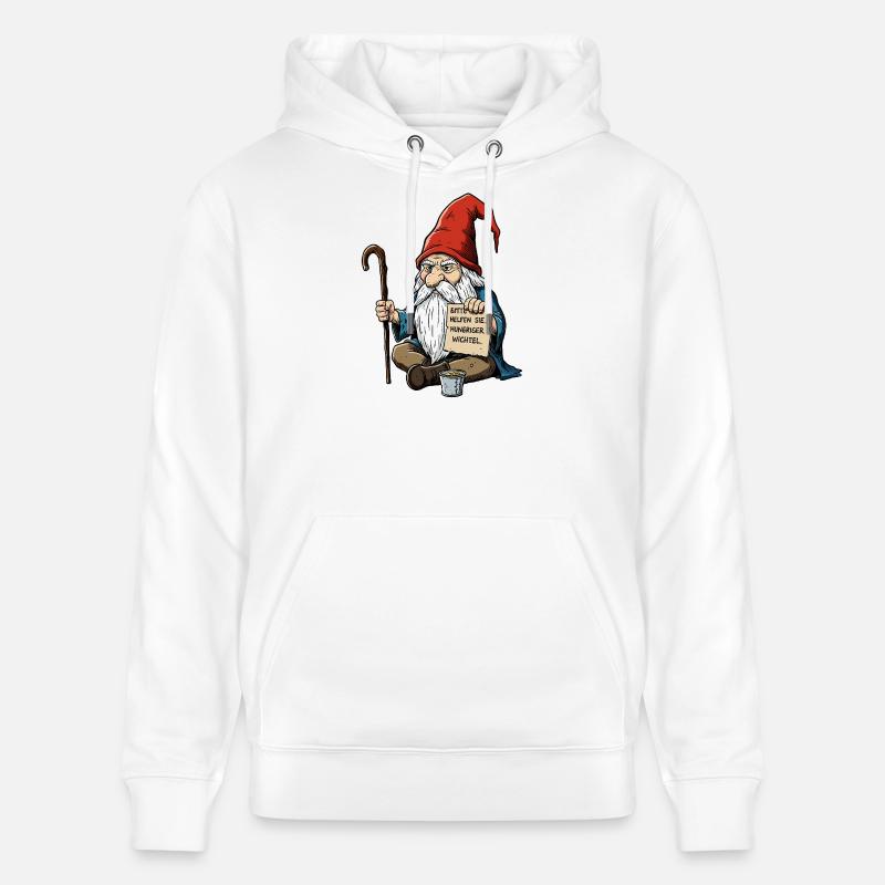 Gnome affamé | Aider, s’il vous plaît - Sweat à capuche bio CRUISER Stanley/Stella Unisexe - blanc