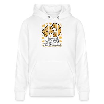 Amateur de macaroni au fromage - Kawaii Design - Sweat à capuche bio CRUISER Stanley/Stella Unisexe - blanc - Devant - Alina (178cm) & Michal (187cm)