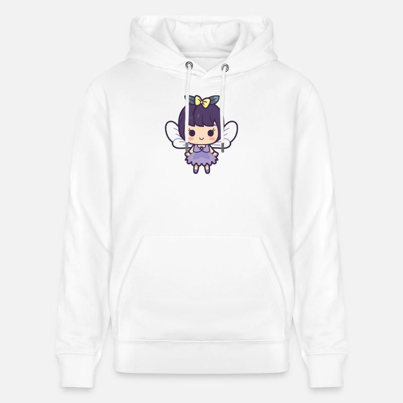 Fée Bande Dessinée Mignon - Sweat à capuche bio CRUISER Stanley/Stella Unisexe - blanc