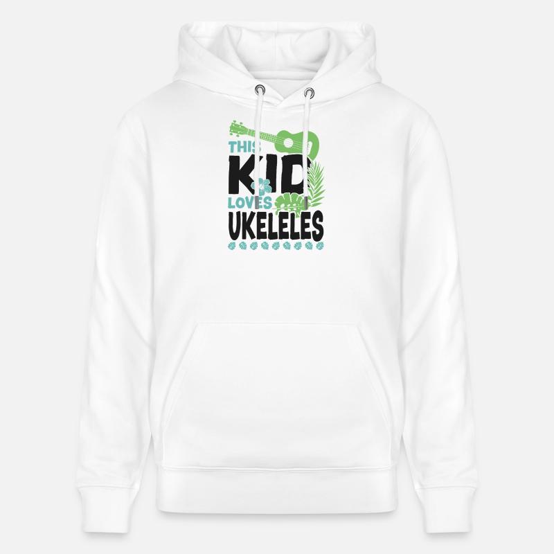 Ukulélé hawaïen Uke Kid Ce gamin - Sweat à capuche bio CRUISER Stanley/Stella Unisexe - blanc