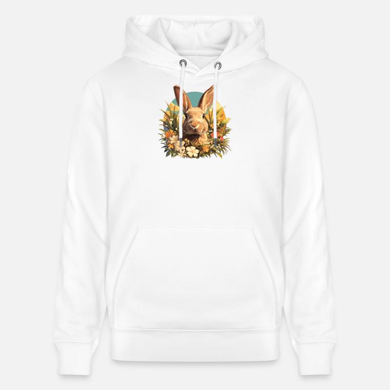 Lapin Lapin - Sweat à capuche bio CRUISER Stanley/Stella Unisexe - blanc