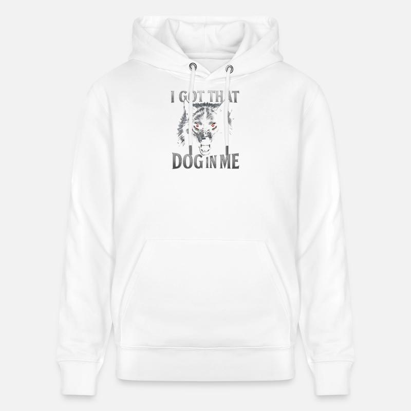 Wolfsblick – Chien en moi - Sweat à capuche bio CRUISER Stanley/Stella Unisexe - blanc