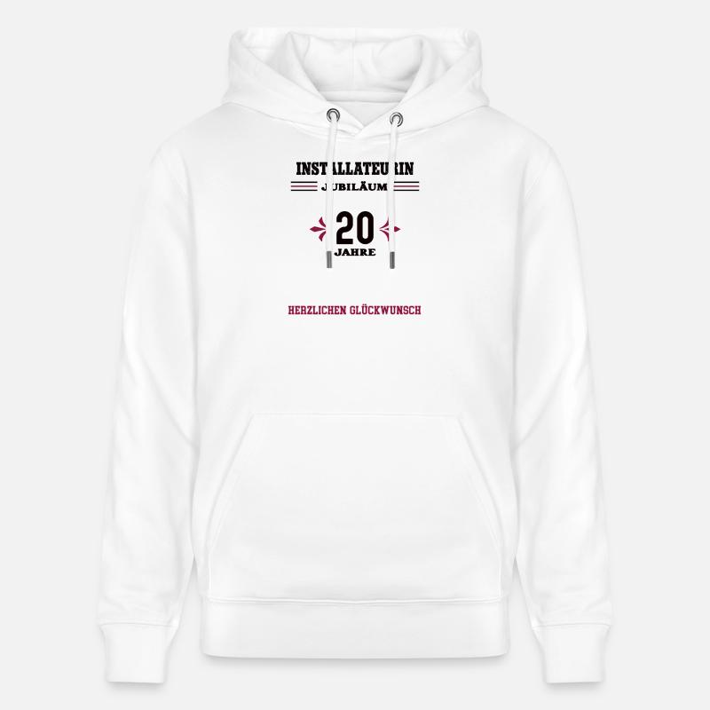 Plombier 20e anniversaire 20e anniversaire Profession - Sweat à capuche bio CRUISER Stanley/Stella Unisexe - blanc