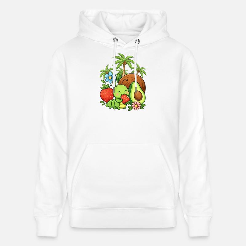 Papillon chenille - Sweat à capuche bio CRUISER Stanley/Stella Unisexe - blanc