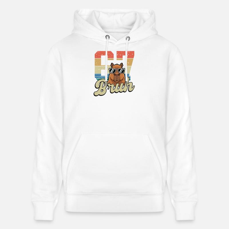 Bruhh Camel Retro 67 - Sweat à capuche bio CRUISER Stanley/Stella Unisexe - blanc