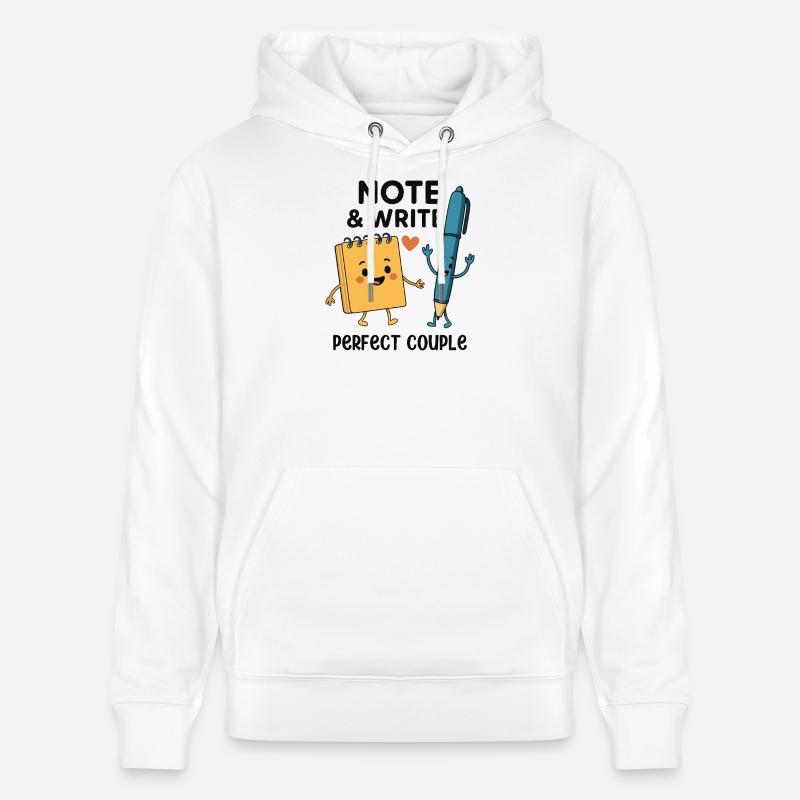 Note & Write Perfect Couple Fun Design - Sweat à capuche bio CRUISER Stanley/Stella Unisexe - blanc