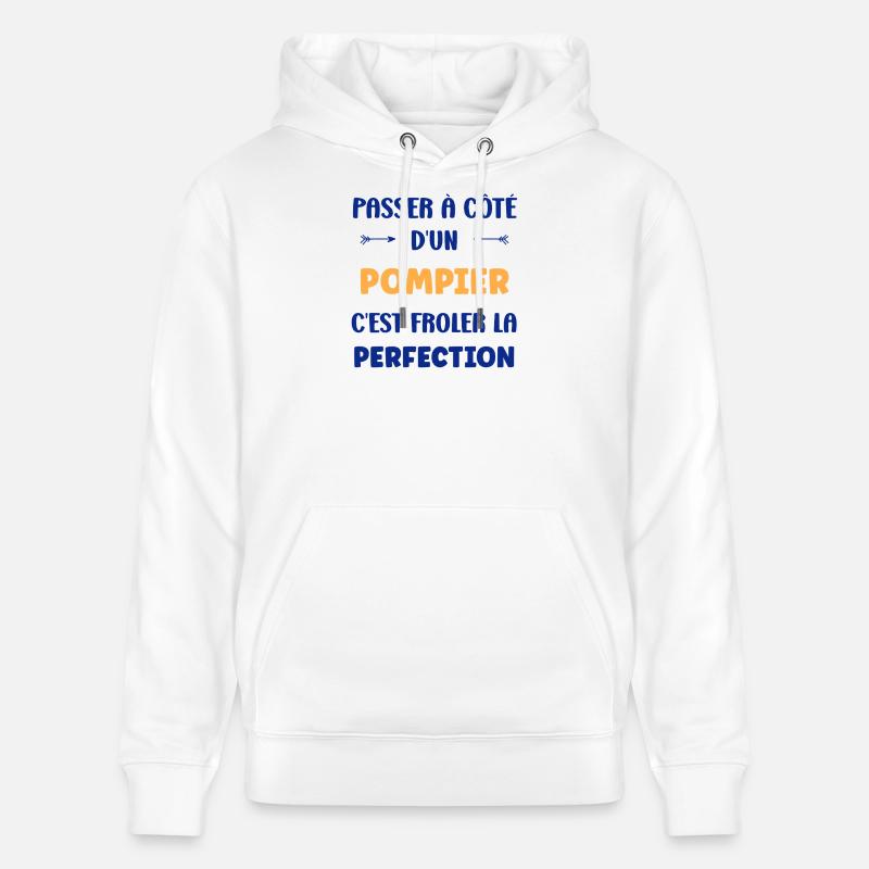 pompier - Sweat à capuche bio CRUISER Stanley/Stella Unisexe - blanc