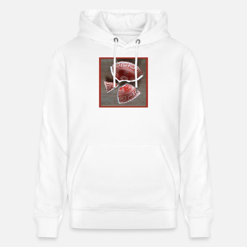 Broken Shell Patterning - Stanley/Stella CRUISER Unisex Organic Hoodie - white