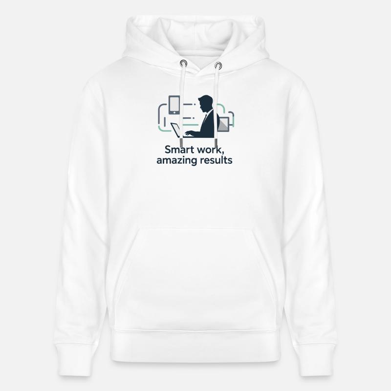 Smart Work Tech Silhouette - Stanley/Stella Unisex Bio-Hoodie CRUISER  - Weiß