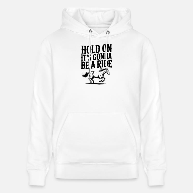 Warte kurz – Es wird eine Fahrt - Stanley/Stella Unisex Bio-Hoodie CRUISER  - Weiß
