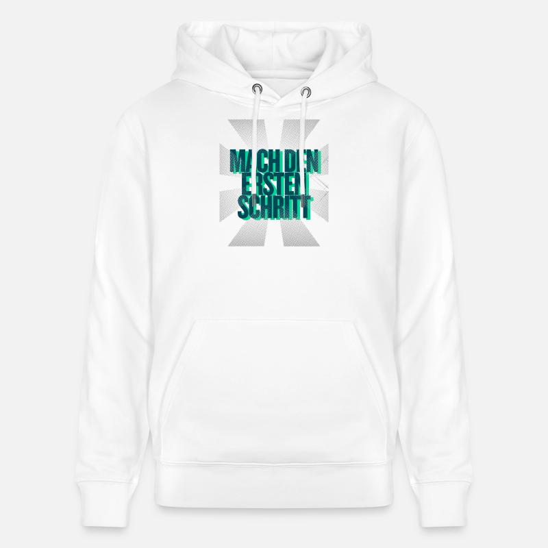 Mach den ersten Schritt – Mut Statement - Stanley/Stella Unisex Bio-Hoodie CRUISER  - Weiß
