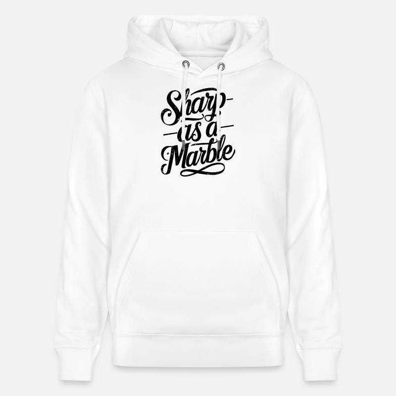Sharp as a Marble - Stanley/Stella Unisex Bio-Hoodie CRUISER  - Weiß