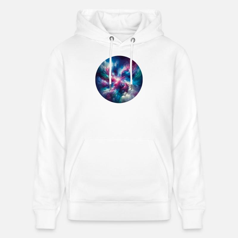 Roue des couleurs galactique - Sweat à capuche bio CRUISER Stanley/Stella Unisexe - blanc