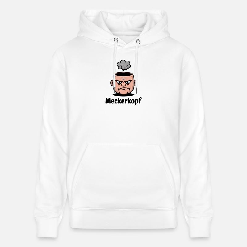 Meckerkopf Genervtes Grumpy Comic Gesicht - Stanley/Stella Unisex Bio-Hoodie CRUISER  - Weiß