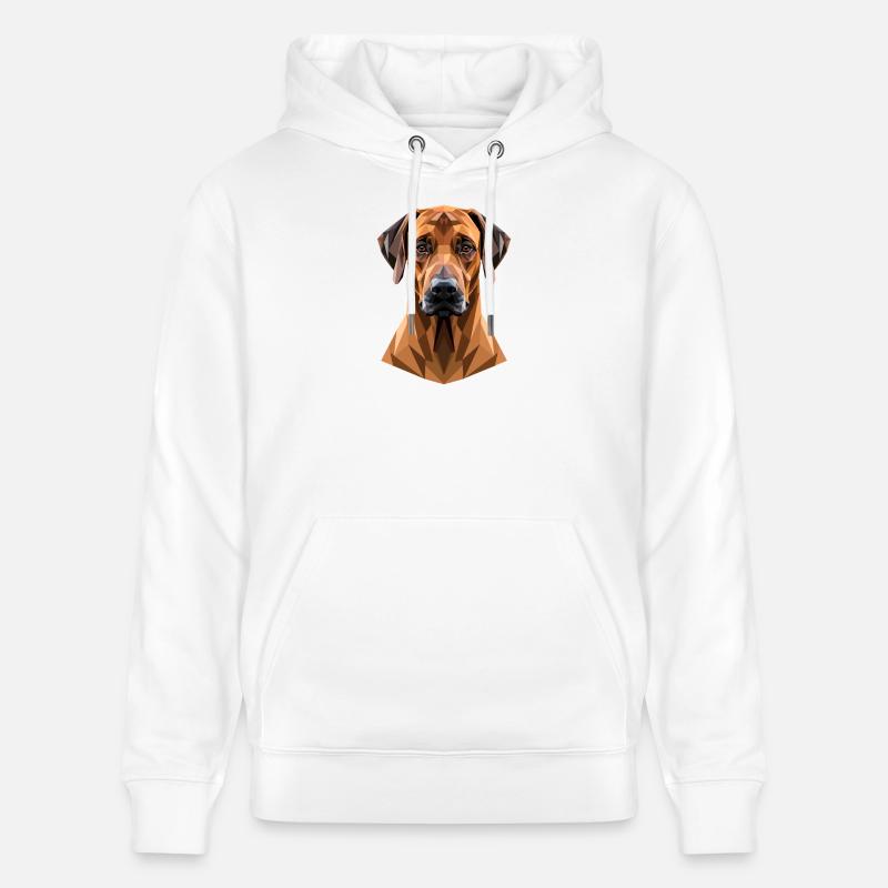 Rhodesian Ridgeback Jagdhund Hunde Stolz Ridgeback - Stanley/Stella Unisex Bio-Hoodie CRUISER - Weiß