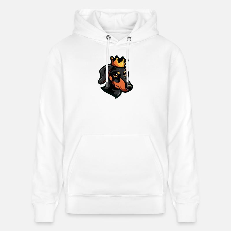 Couronne de teckel Teckel - Sweat à capuche bio CRUISER Stanley/Stella Unisexe - blanc
