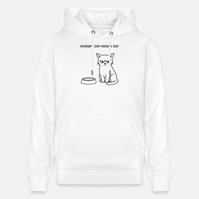Drôle de design de chat - Sweat à capuche bio CRUISER Stanley/Stella Unisexe - blanc