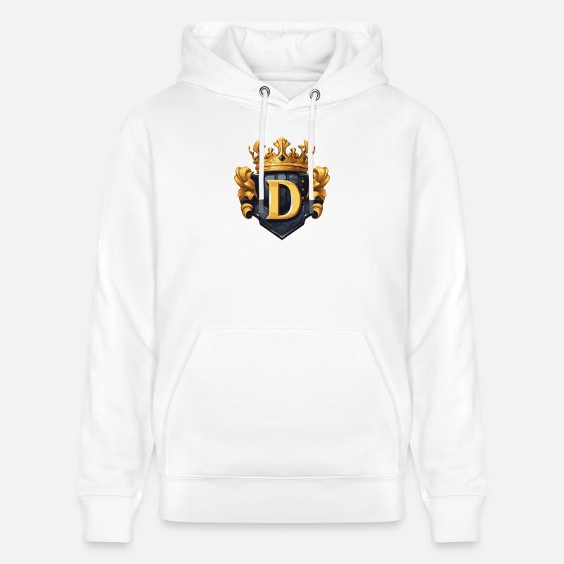 D Buchstabe Name Krone - Stanley/Stella Unisex Bio-Hoodie CRUISER  - Weiß