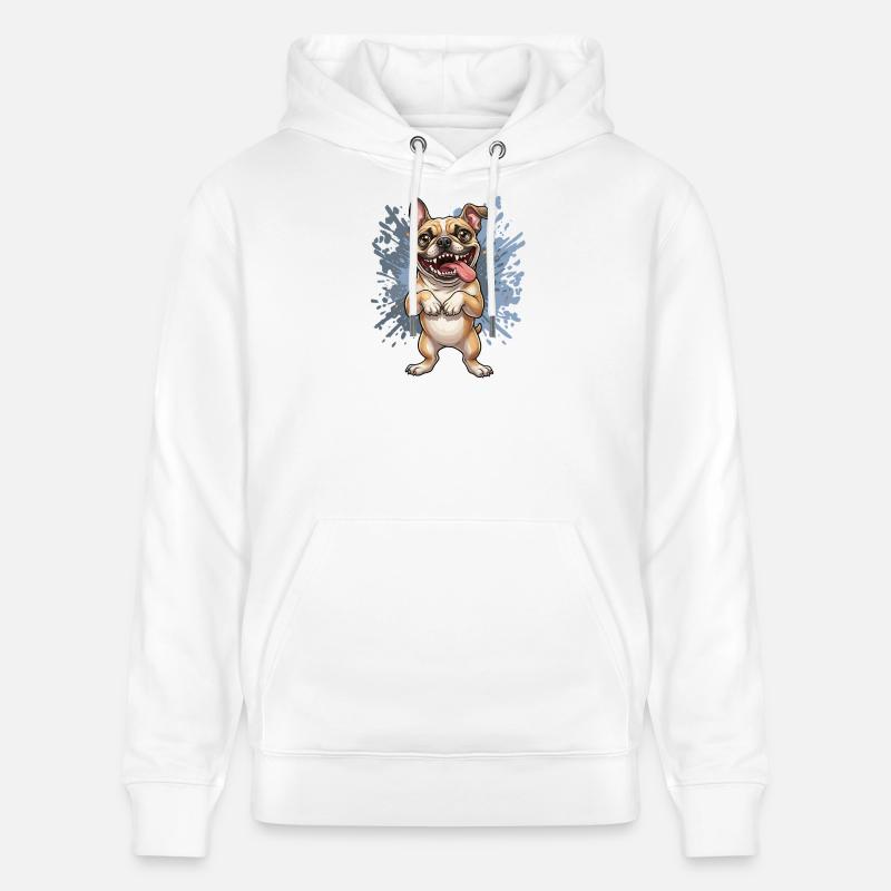 Éclaboussure de la pose carlin - Sweat à capuche bio CRUISER Stanley/Stella Unisexe - blanc