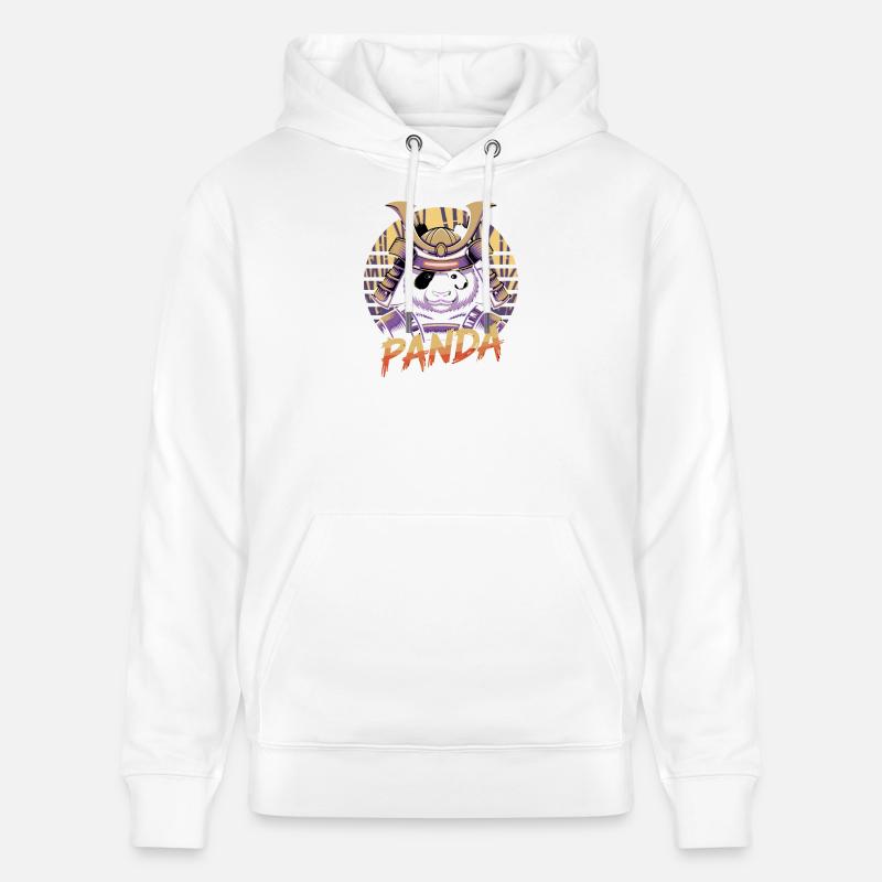 Illustration de samouraïs panda guerriers - Sweat à capuche bio CRUISER Stanley/Stella Unisexe - blanc