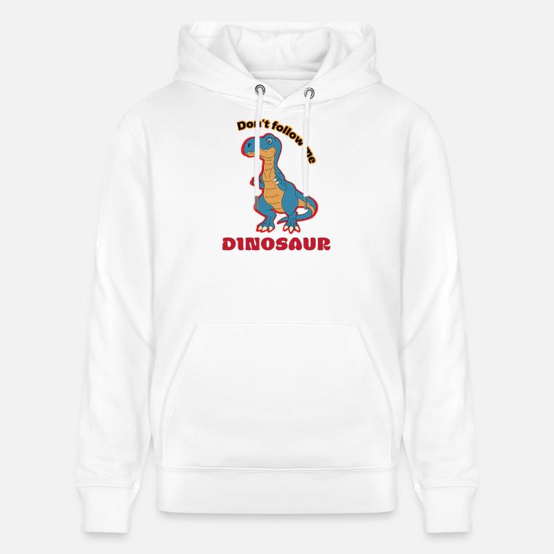 Ne suivez pas Dino Spruch - Sweat à capuche bio CRUISER Stanley/Stella Unisexe - blanc