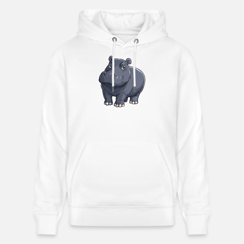 Illustration d’Hippo Nilpferd - Sweat à capuche bio CRUISER Stanley/Stella Unisexe - blanc