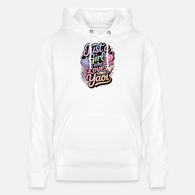 Nur ein Mädchen, das Yaoi liebt. - Stanley/Stella Unisex Bio-Hoodie CRUISER  - Weiß