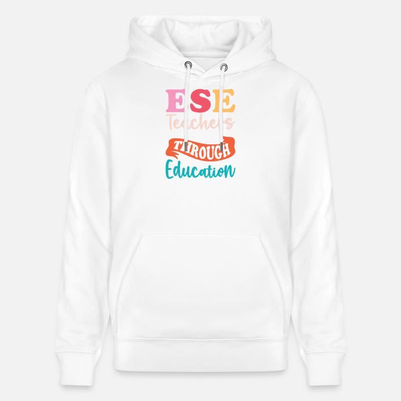 Cadeaux pour les enseignants ESE - Sweat à capuche bio CRUISER Stanley/Stella Unisexe - blanc