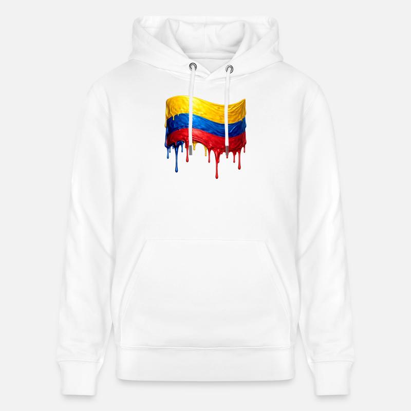 Drapeau colombien tombe - Sweat à capuche bio CRUISER Stanley/Stella Unisexe - blanc