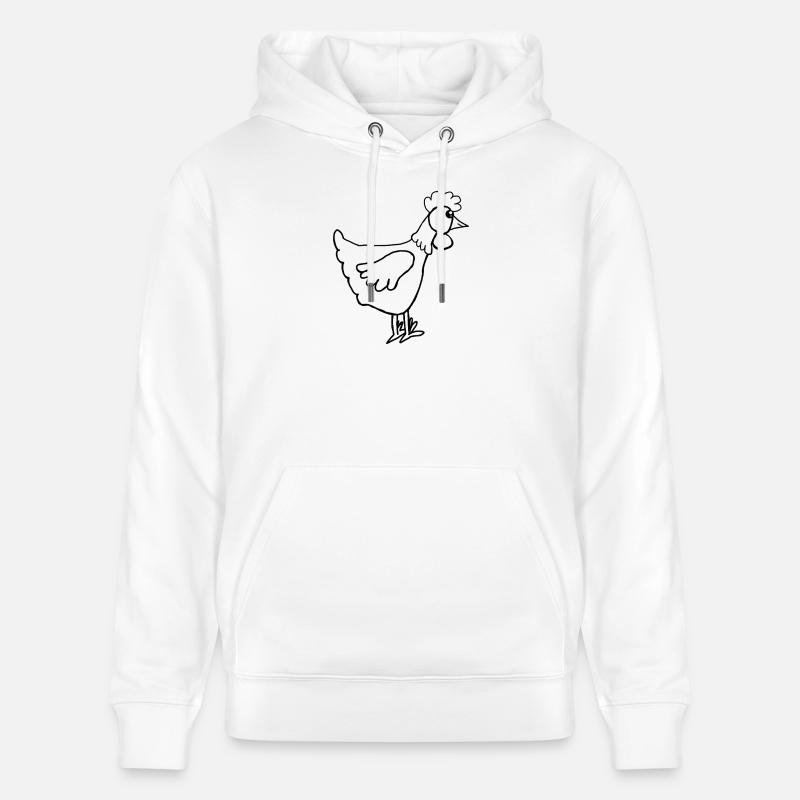 Poule Poule Poule Poule - Sweat à capuche bio CRUISER Stanley/Stella Unisexe - blanc