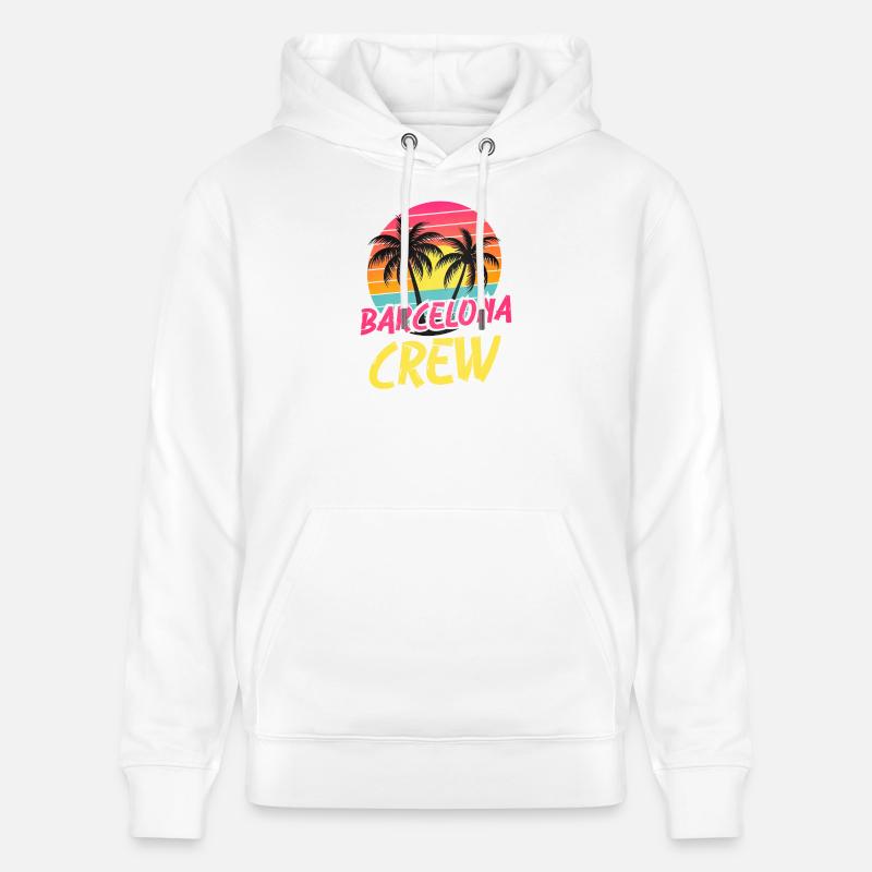 Barcelone Crew - Sweat à capuche bio CRUISER Stanley/Stella Unisexe - blanc