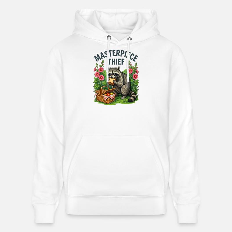 Voleur pique-de ratons laveurs - Sweat à capuche bio CRUISER Stanley/Stella Unisexe - blanc