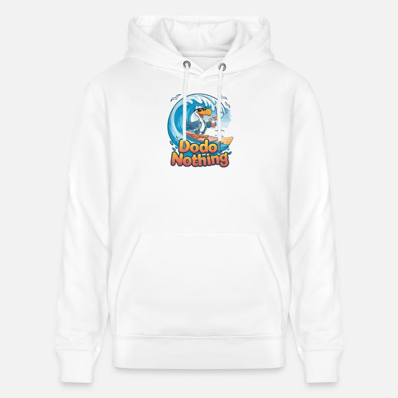 Dodo Surfer sur une vague tropicale - Sweat à capuche bio CRUISER Stanley/Stella Unisexe - blanc