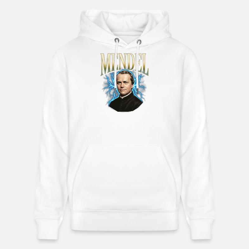 Gregor Mendel Donner - Sweat à capuche bio CRUISER Stanley/Stella Unisexe - blanc