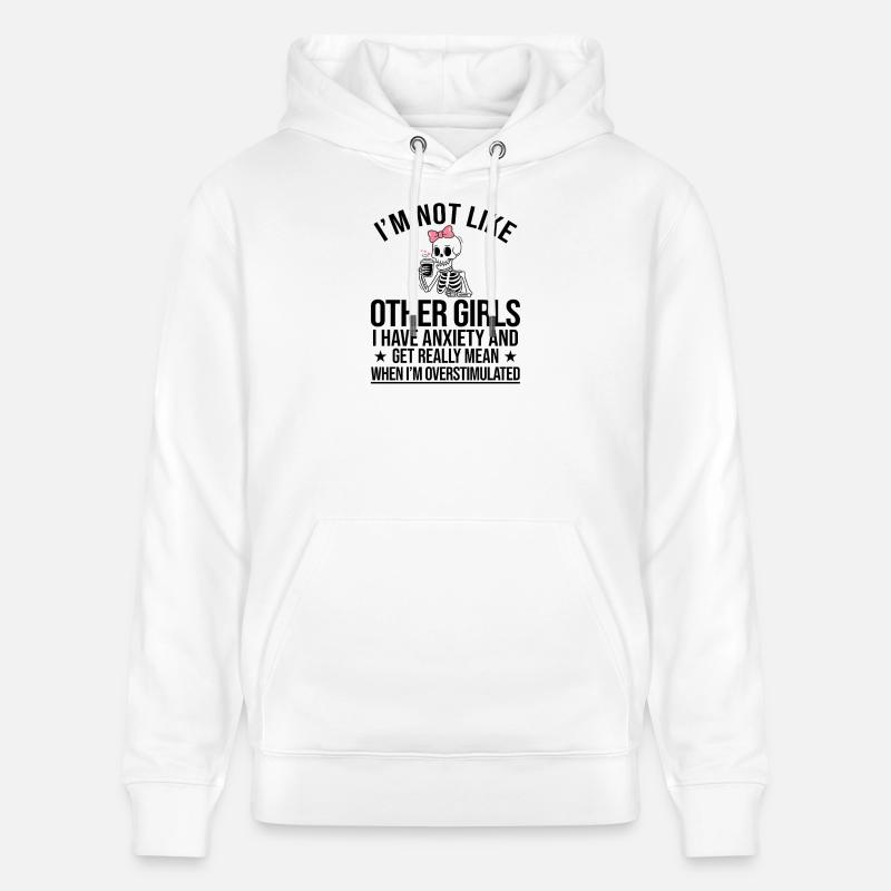 Fille Squelette du Café - Sweat à capuche bio CRUISER Stanley/Stella Unisexe - blanc