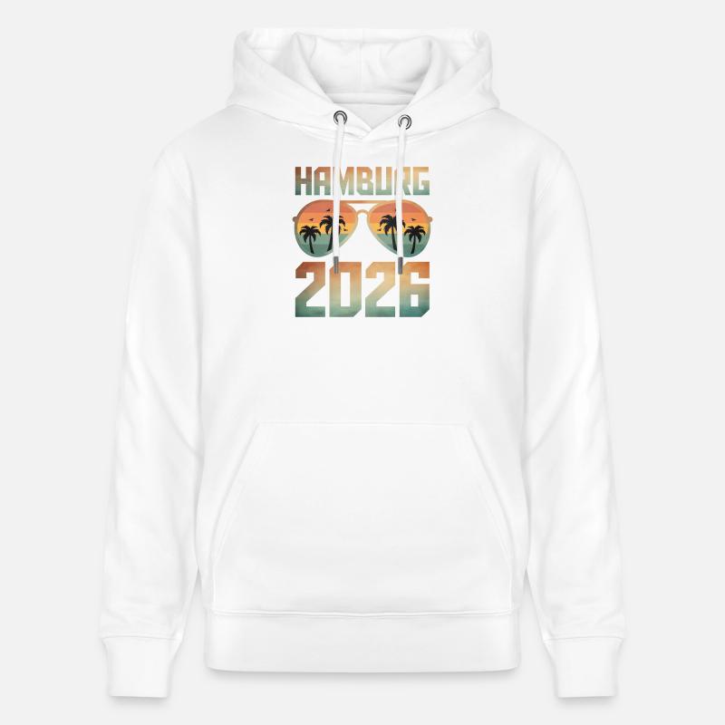 Hambourg 2026 - Sweat à capuche bio CRUISER Stanley/Stella Unisexe - blanc