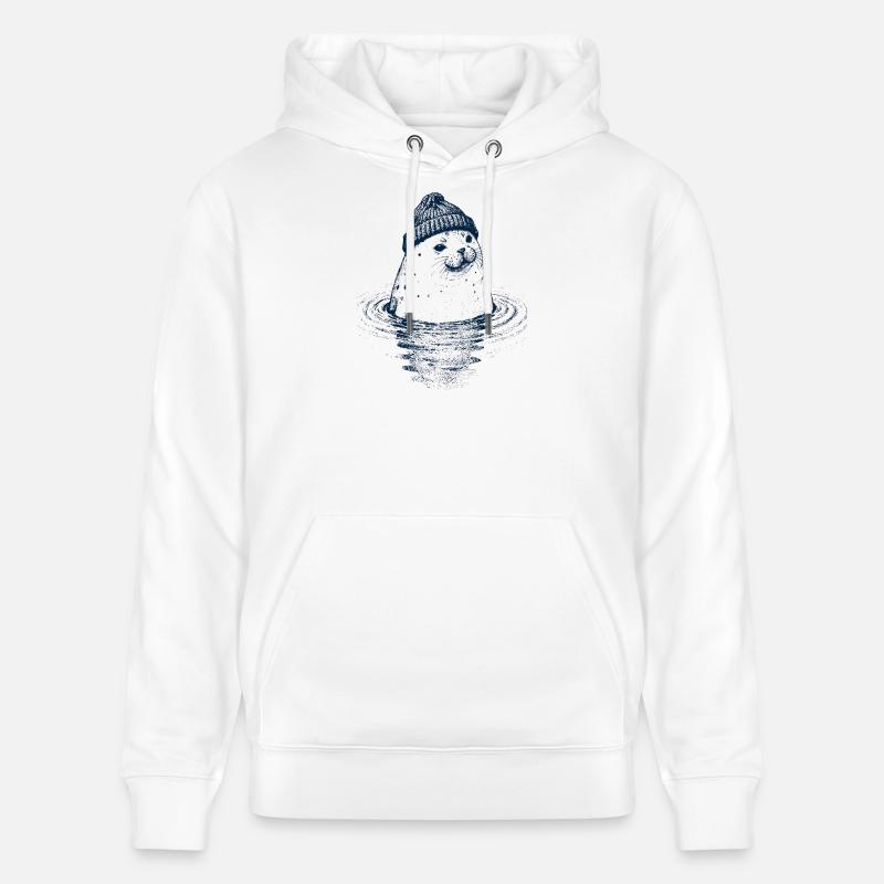 Sceller avec un bouchon - Sweat à capuche bio CRUISER Stanley/Stella Unisexe - blanc