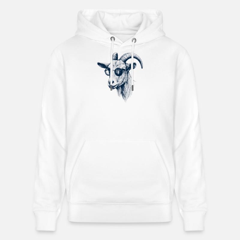 Grande Chèvre - Sweat à capuche bio CRUISER Stanley/Stella Unisexe - blanc