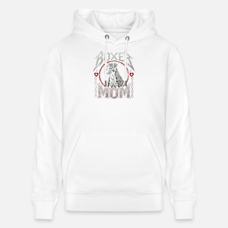 Maman Boxer dans le style métal - Sweat à capuche bio CRUISER Stanley/Stella Unisexe - blanc
