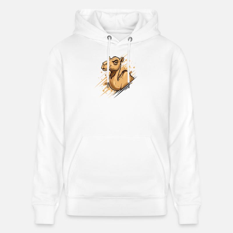 Kamel Karikatur Spritz-Splash - Stanley/Stella Unisex Bio-Hoodie CRUISER - Weiß