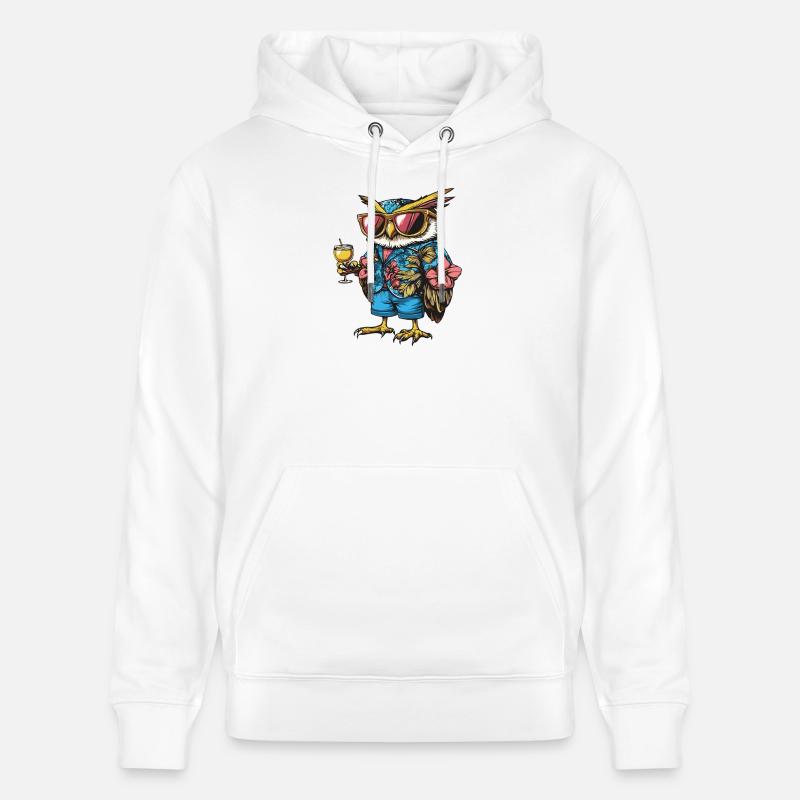 Eule Comic Sommer - Stanley/Stella Unisex Bio-Hoodie CRUISER  - Weiß