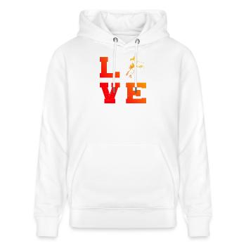 Pickleball athlete Geschenkidee für den Geburtstag - Stanley/Stella Unisex Bio-Hoodie CRUISER  - Weiß - Vorne - Alina (178cm) & Michal (187cm)