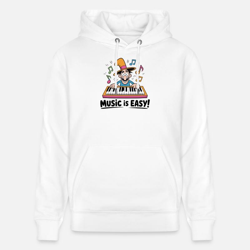 Beats de clavier magique - Sweat à capuche bio CRUISER Stanley/Stella Unisexe - blanc