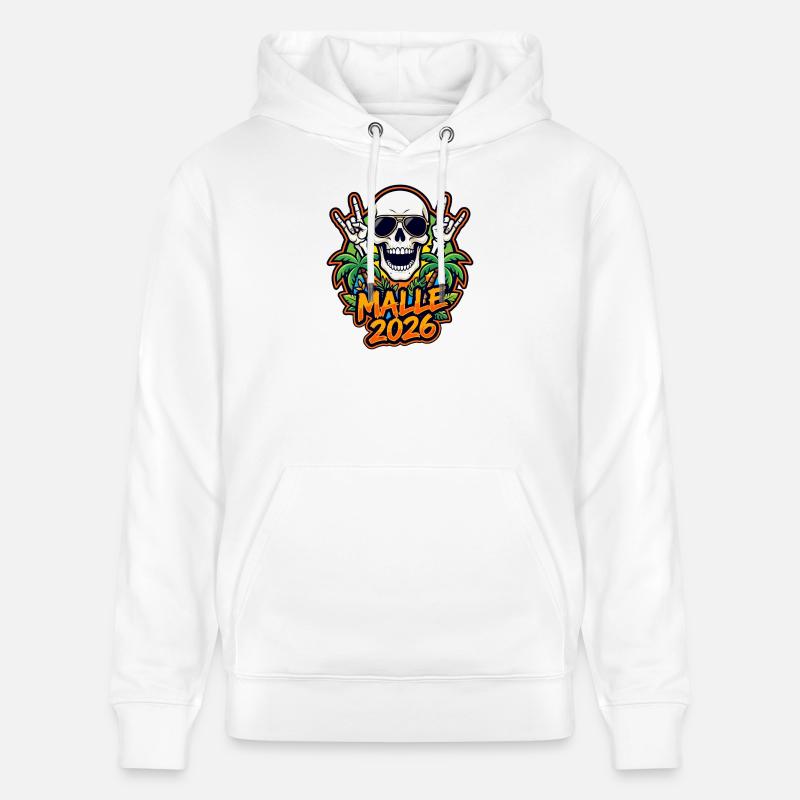 Malle 2026 Skull - Sweat à capuche bio CRUISER Stanley/Stella Unisexe - blanc