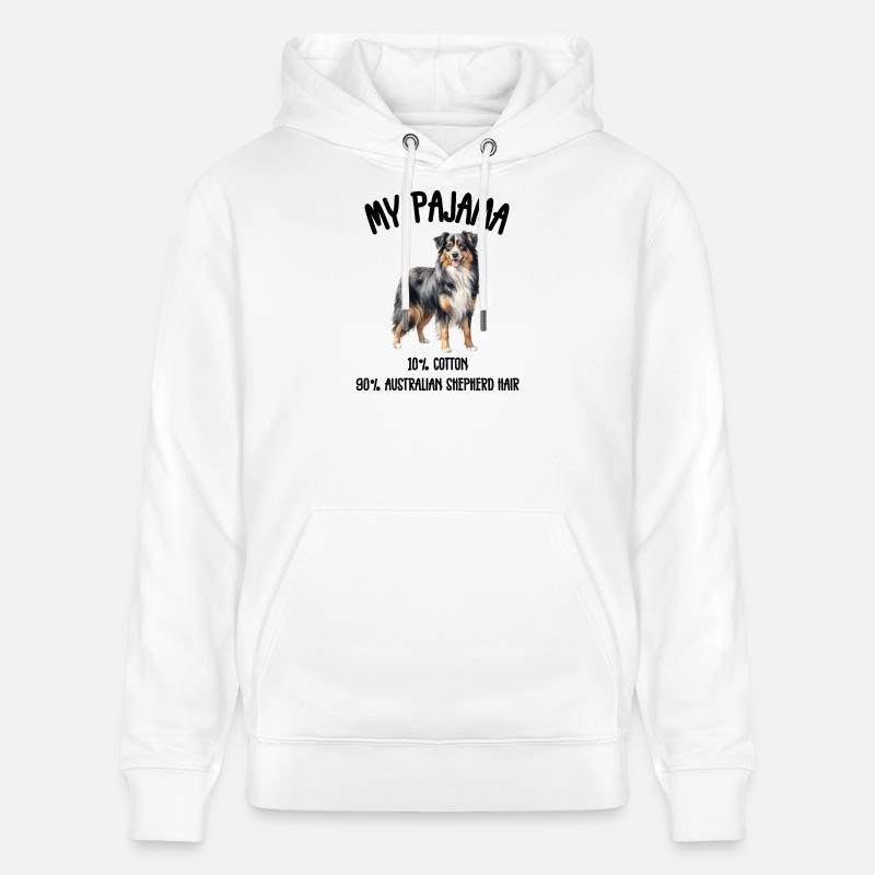 Pyjama du berger australien - Sweat à capuche bio CRUISER Stanley/Stella Unisexe - blanc
