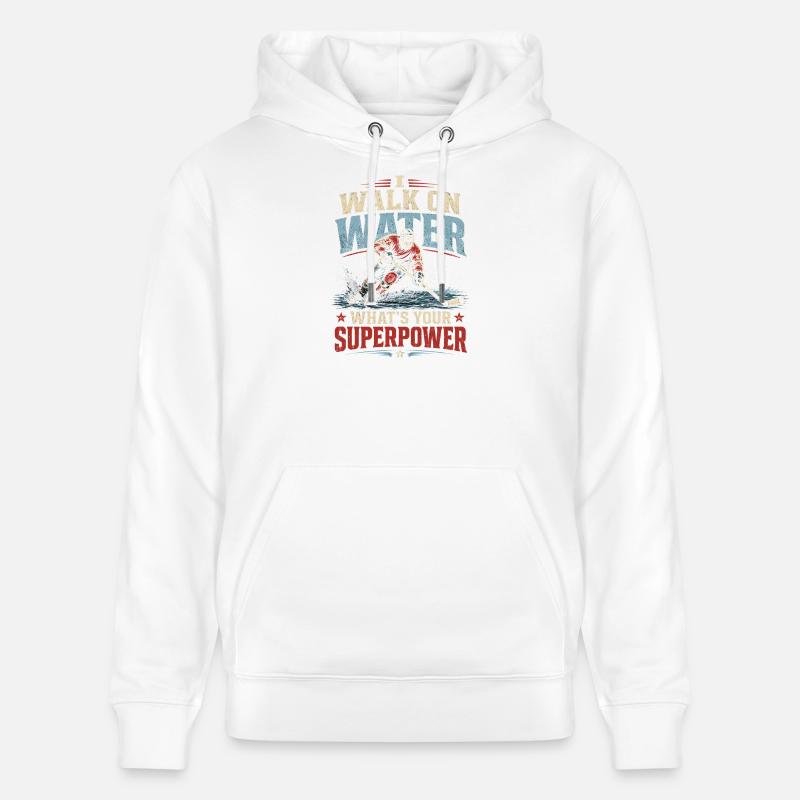Superpuissance du Marcheur d’Eau - Sweat à capuche bio CRUISER Stanley/Stella Unisexe - blanc