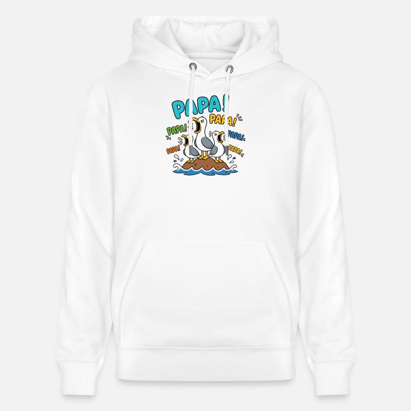 papa mouette - Sweat à capuche bio CRUISER Stanley/Stella Unisexe - blanc