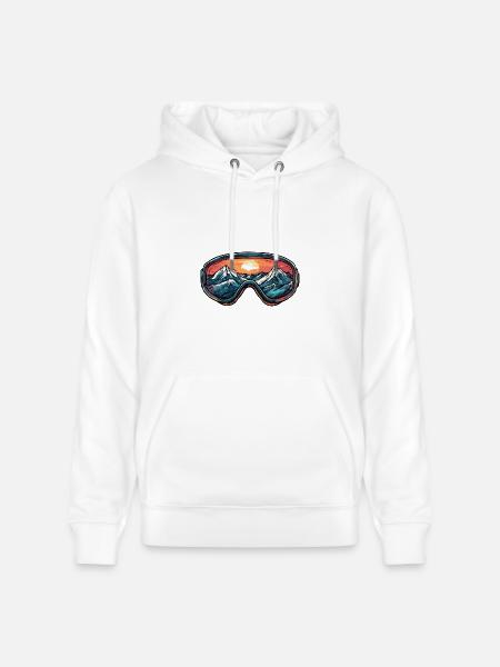 Ski Goggles Mountains Ski - Stanley/Stella CRUISER Unisex Organic Hoodie - white